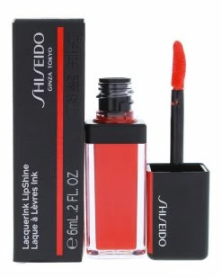 Shiseido 0.2oz 305 Red Flicker LacquerInk LipShine Women Lip & Cheek Makeup