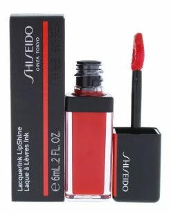 Shiseido 0.2oz 304 Techno Red LacquerInk LipShine Women Lip & Cheek Makeup