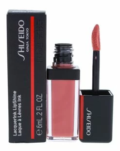Shiseido 0.2oz 312 Electro Peach LacquerInk LipShine Women Lip & Cheek Makeup