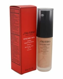 Shiseido 1oz Neutral 3 Synchro Skin Lasting Liquid Foundation SPF 20 Women Face & Eye Makeup