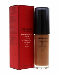 Shiseido 1oz #05 Neutral Synchro Skin Glow Luminizing Fluid Foundation SPF 20 Women Face & Eye Makeup